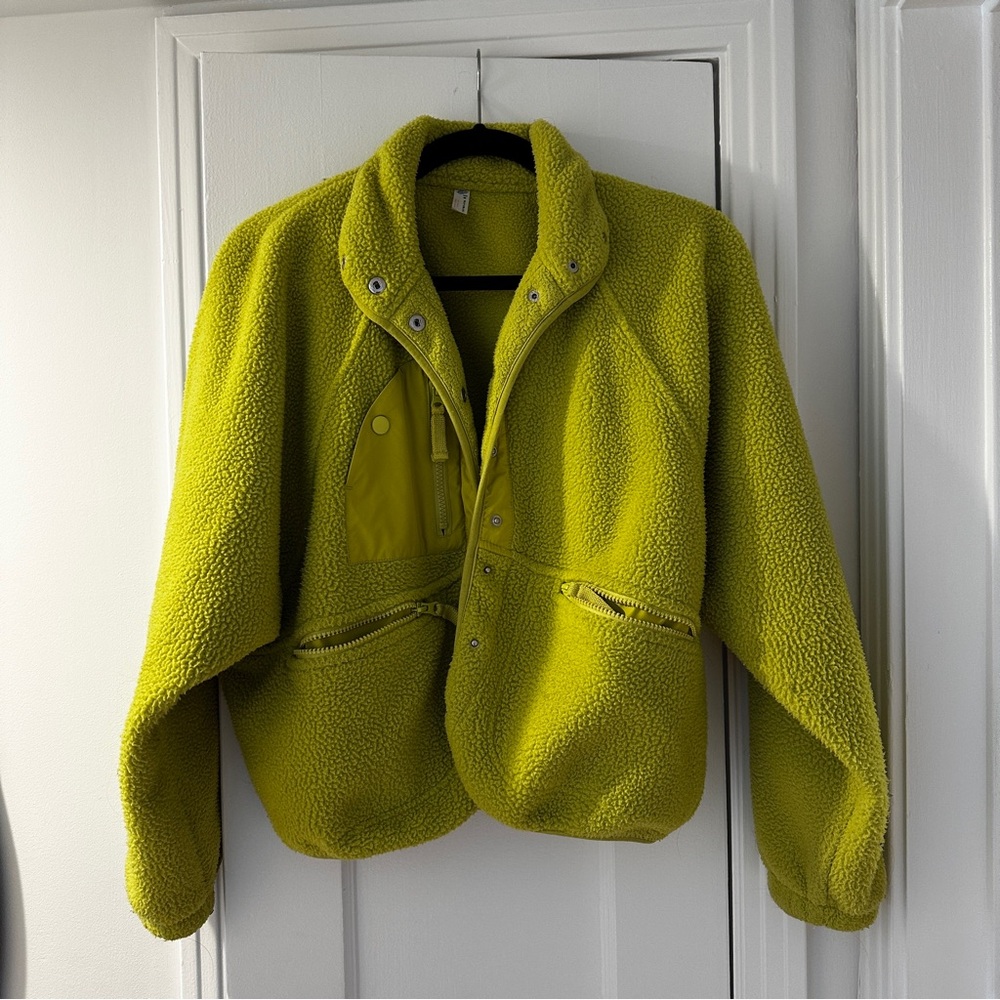Free people hit the slopes jacket XS chartreuse green